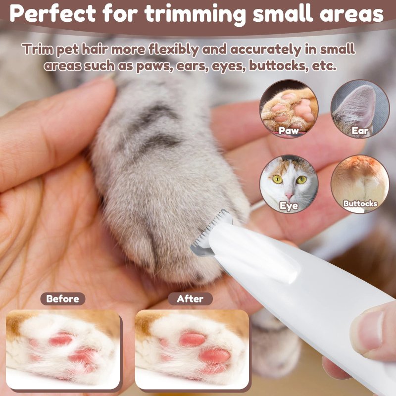 a735ea97-cc2e-4461-bad6-e5f6b2afb1c3.jpg Pets Dog Paw Trimmer With LED Light Fully Waterproof Pet Hair Trimmer With LED Display Dog Clippers For Grooming Widen Blade - Image 1